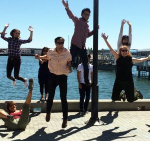 Global Footprint Network staff jumping outdoors