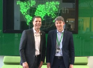 Mathis Wackernagel and Xavier Houot at Schneider Electric office in Paris