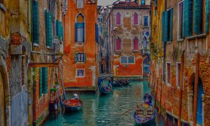 colorful buildings in venice