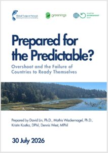 Cover Page of the Report "Prepared for the Predictable? Overshoot and the Failure of Countries to Ready Themselves"